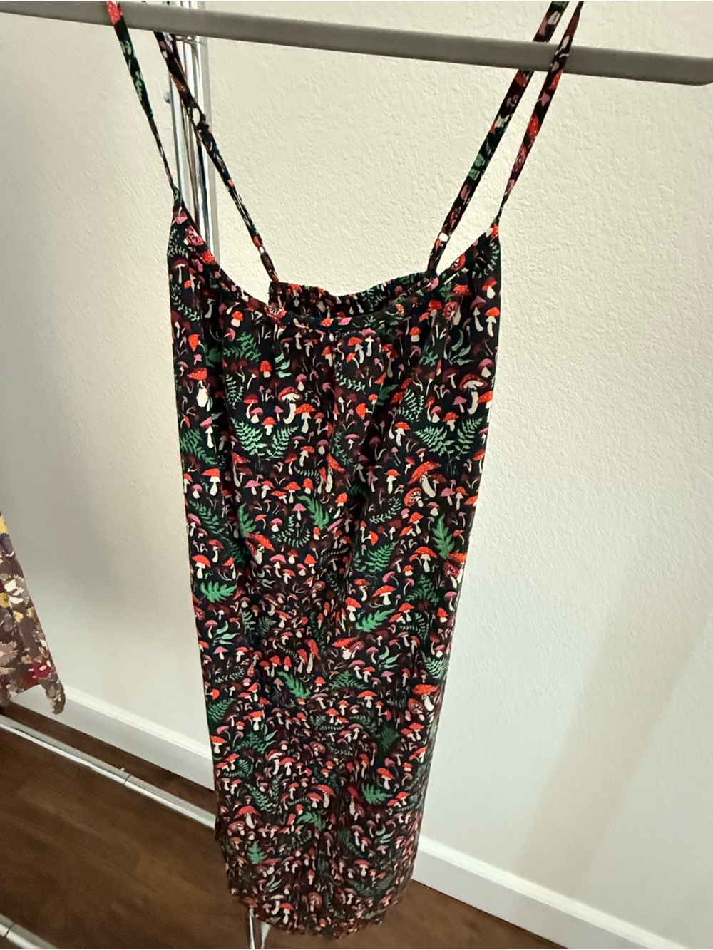 Printfresh Black Floral & Fern Slip Dress